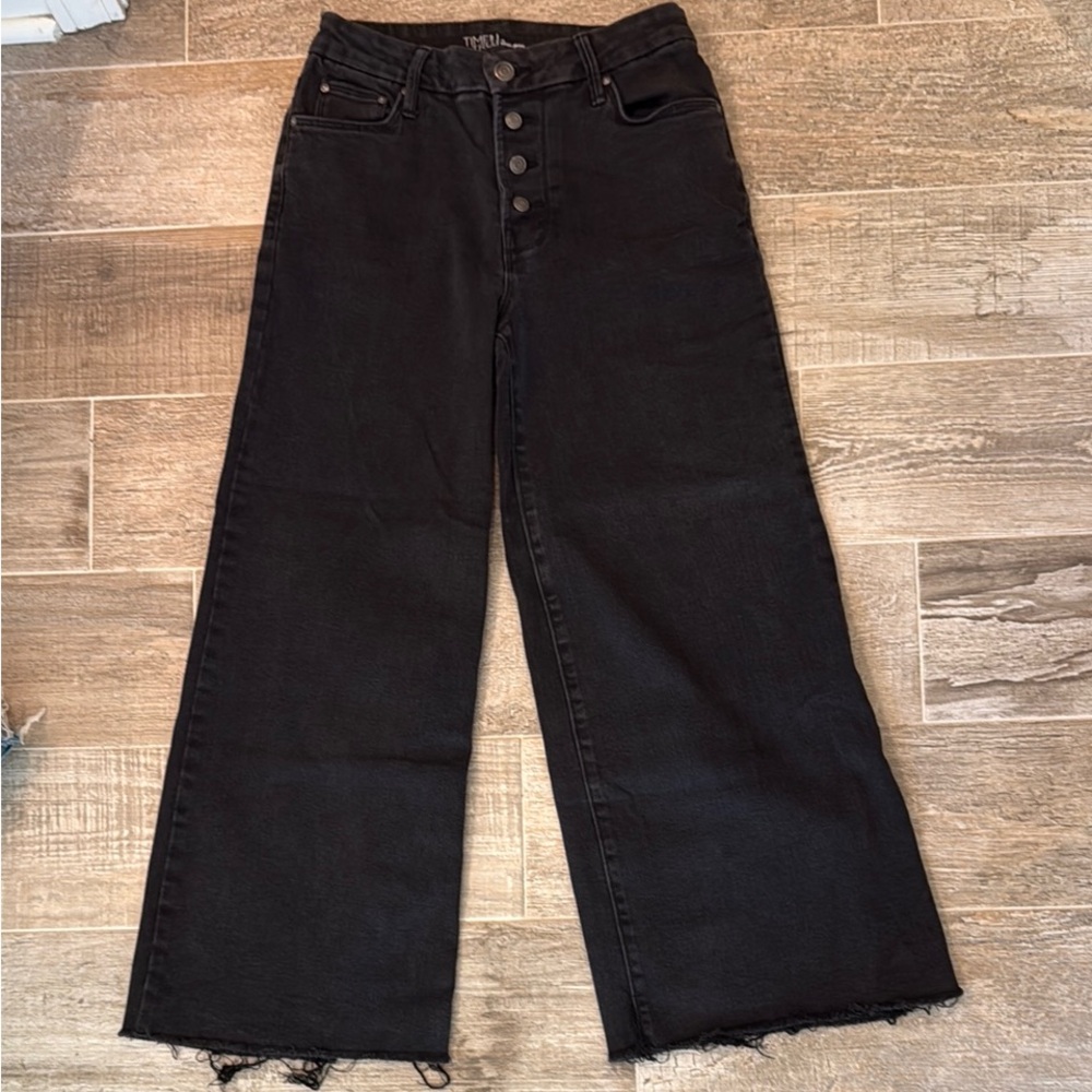 Time and Tru Black Flare Wide Leg Jeans
